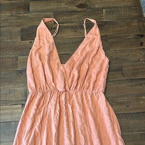 Blue Life Elegant Peach Maxi Dress